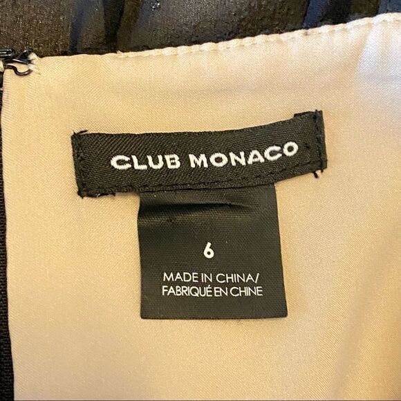 Club Monaco Women's Clamanta Black Silk Dress - Picture 10 of 12